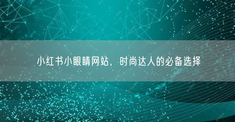 小红书小眼睛网站，时尚达人的必备选择