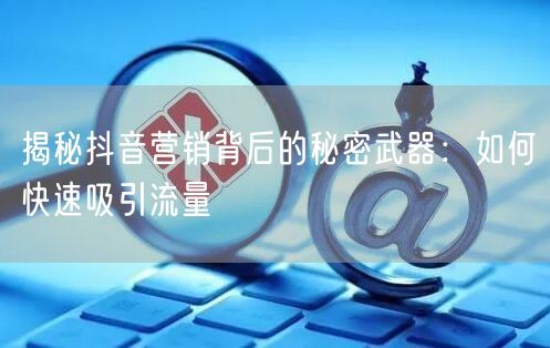 揭秘抖音营销背后的秘密武器：如何快速吸引流量